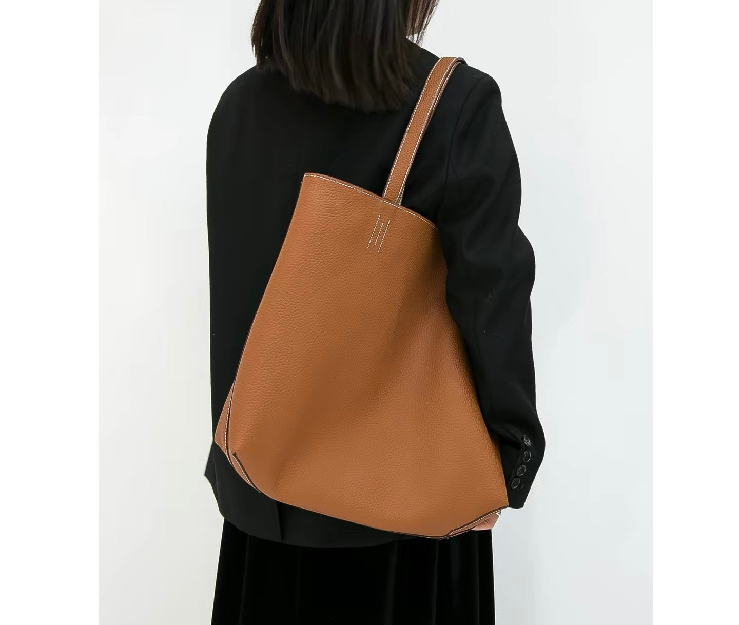 Togo leather tote bag