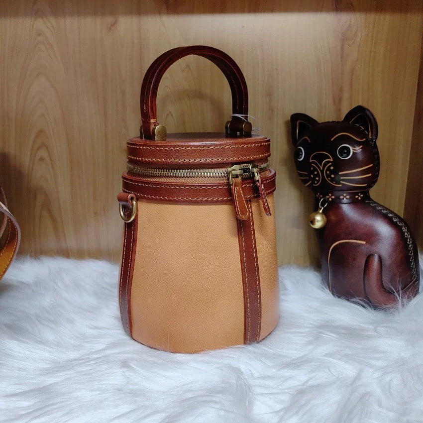 Zipper bucket bag
