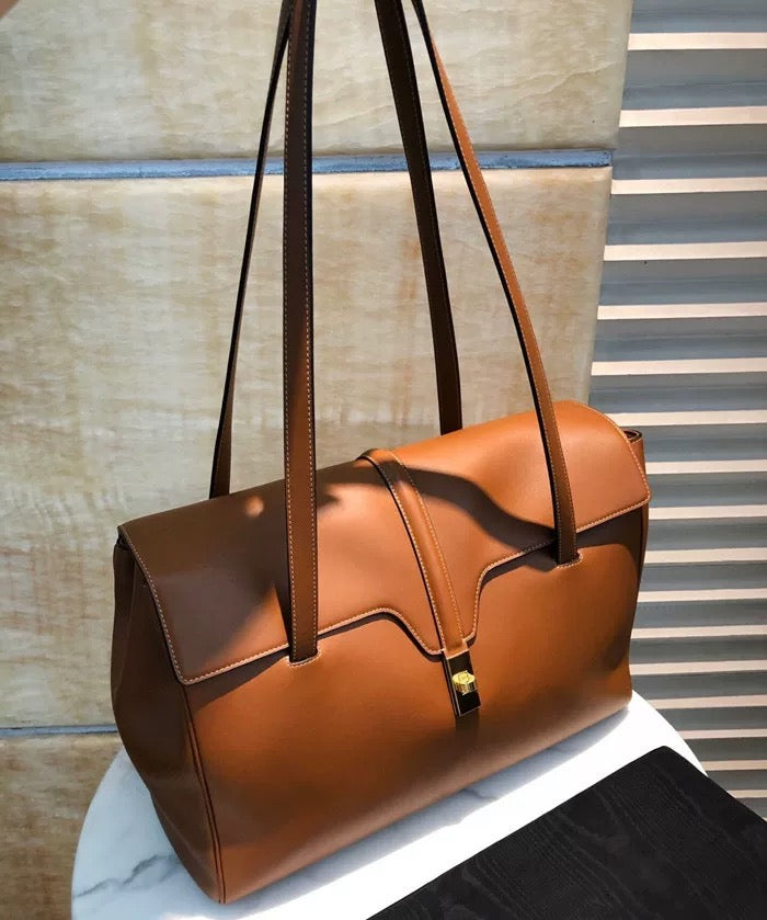 Cowhide shoulder bag