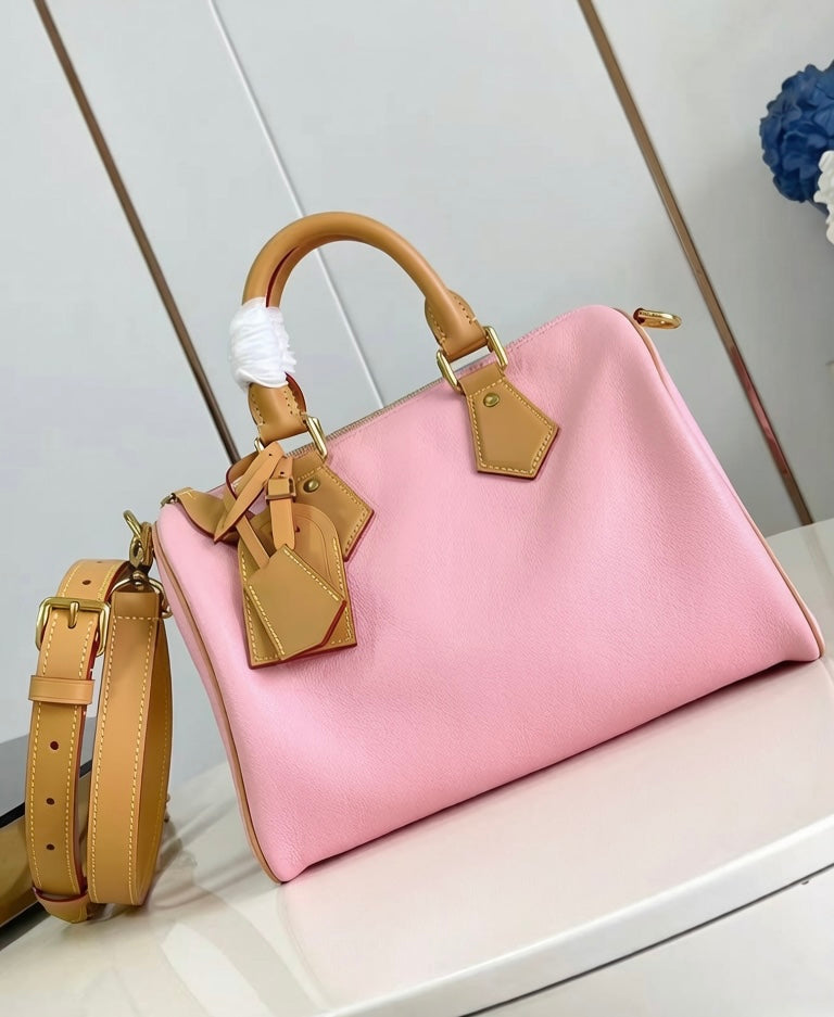 Master quality top layer cowhide boston bag