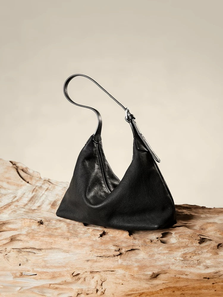 Soft leather shoulder bag
