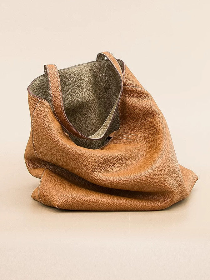 Togo leather tote bag