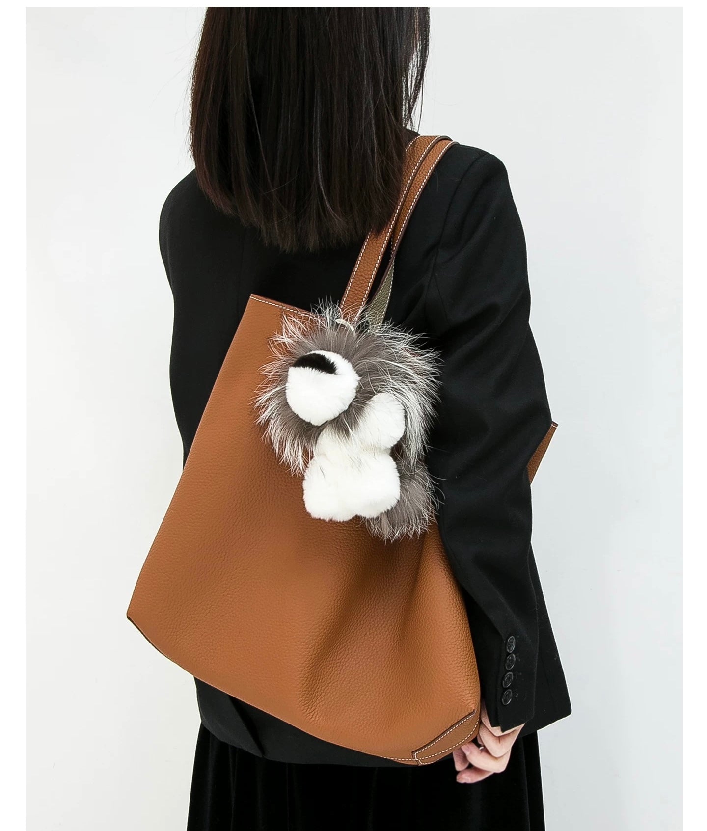 Togo leather tote bag