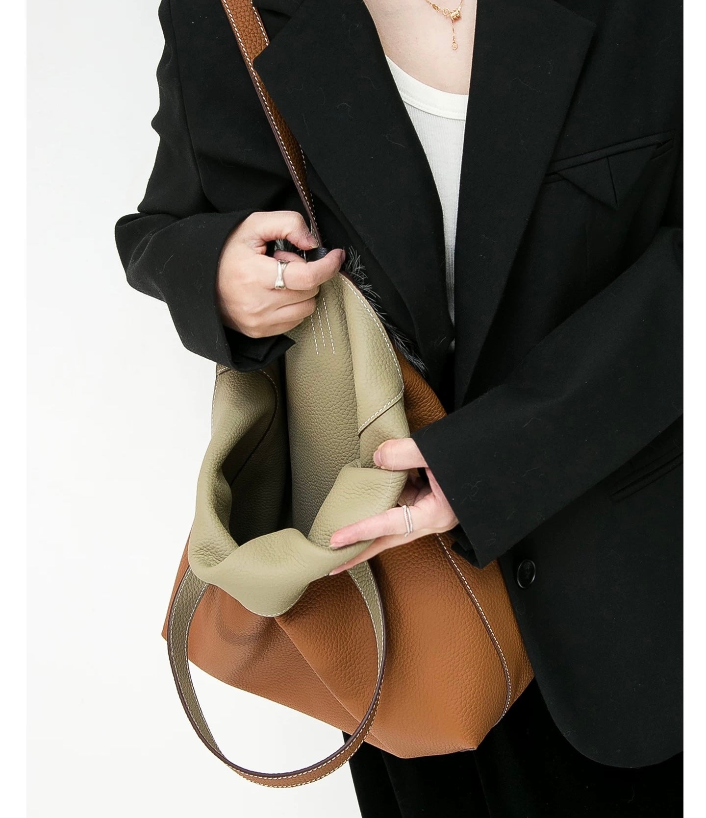 Togo leather tote bag