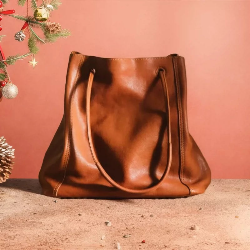 Leather shoulder bag