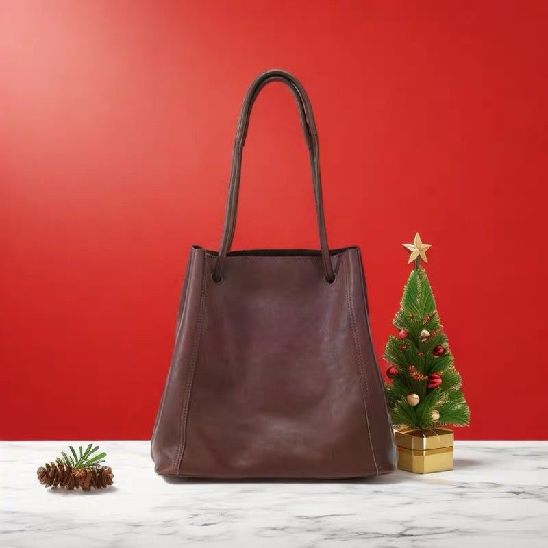 Leather shoulder bag