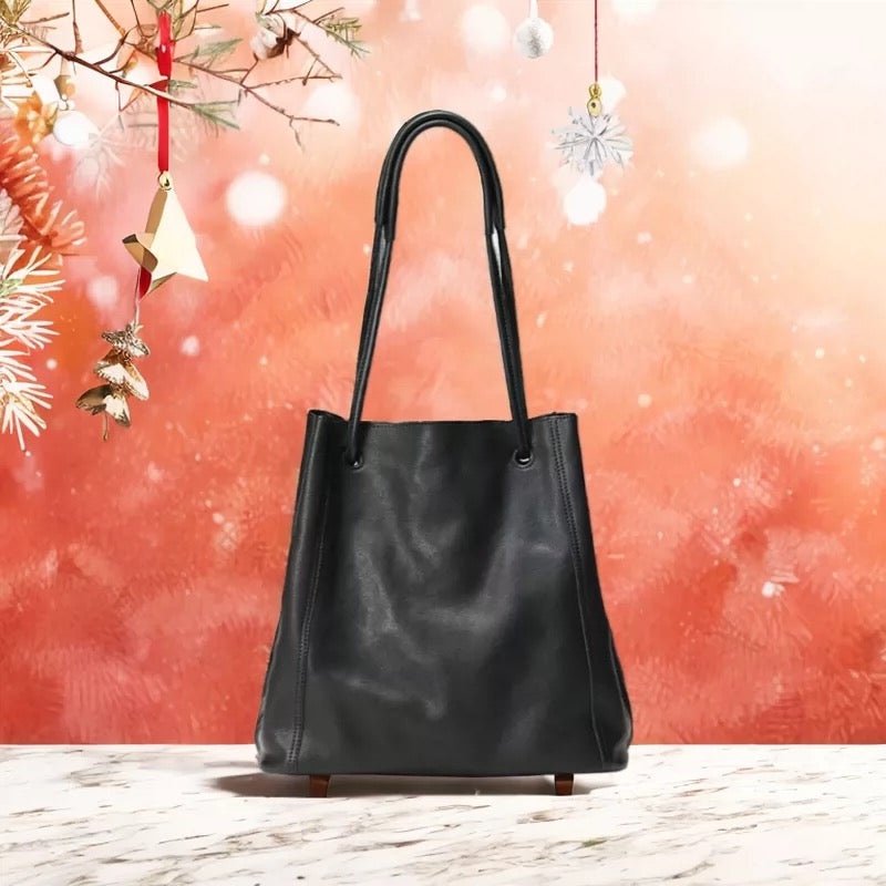 Leather shoulder bag