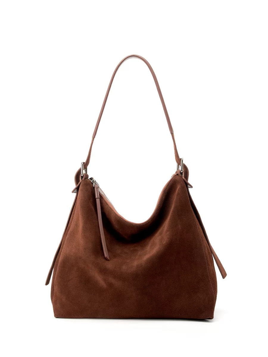 Suede leather big hobo