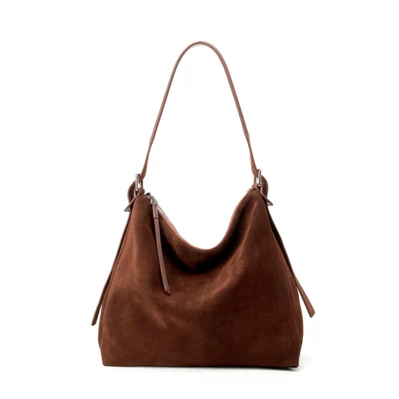 Suede leather big hobo