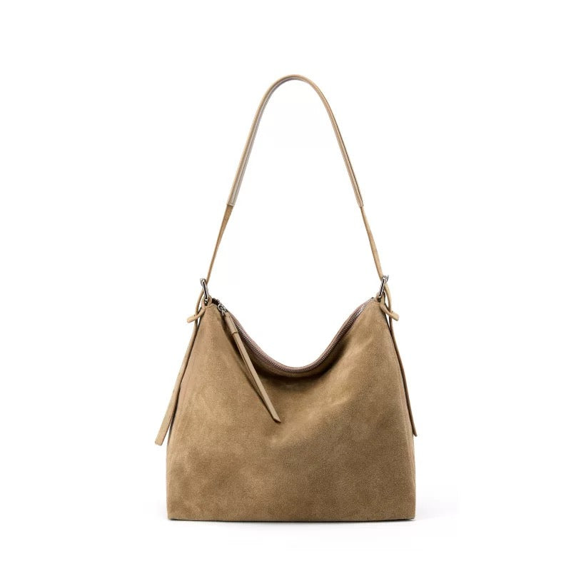 Suede leather big hobo