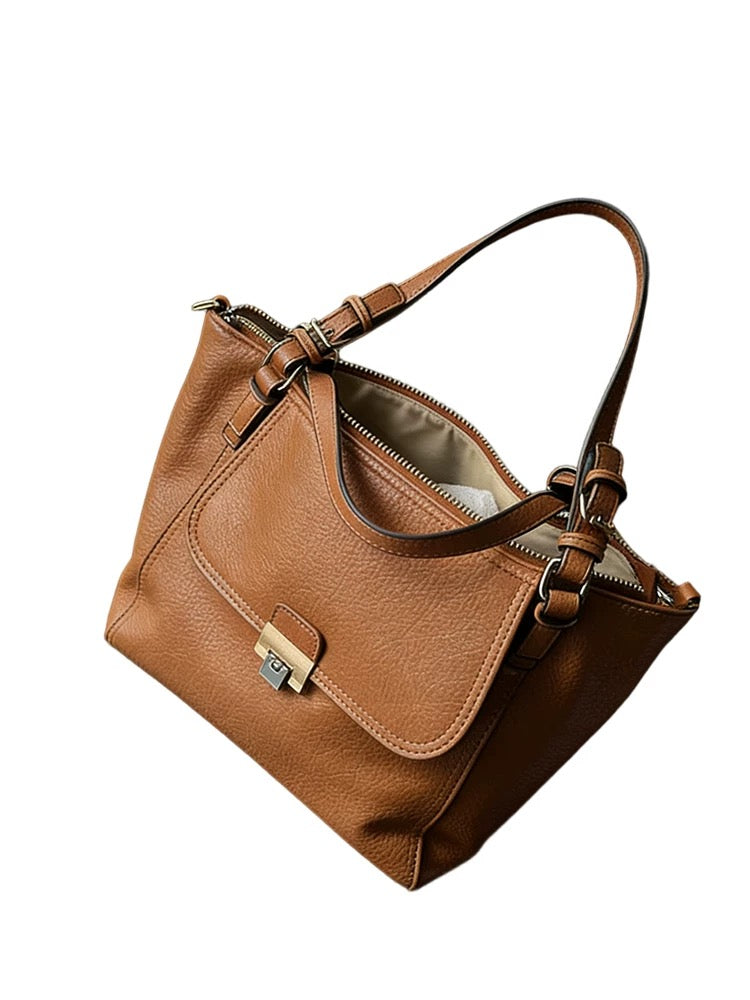 Zipper square tote bag